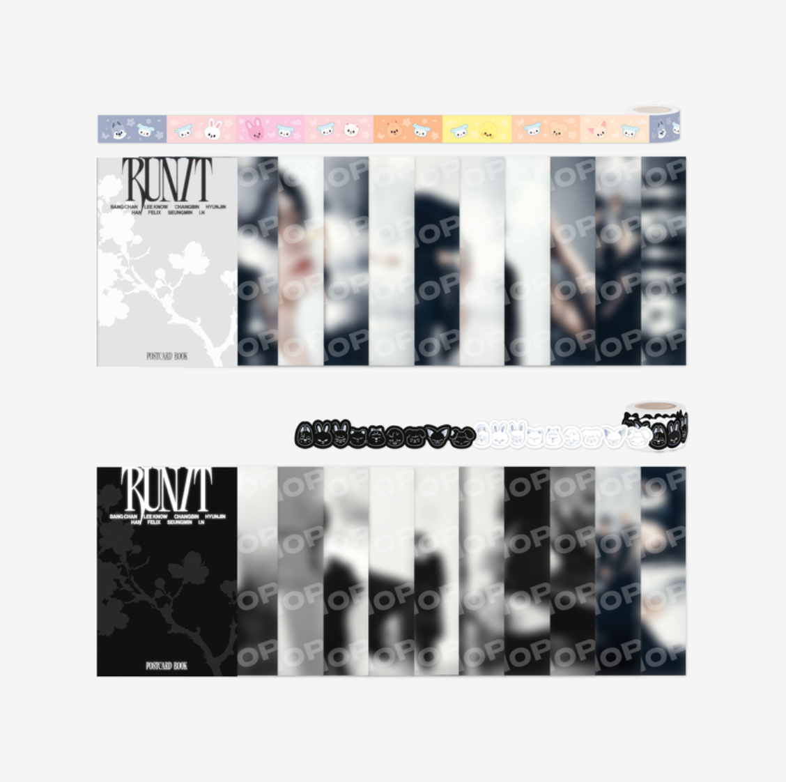 ♡ POSTCARD BOOK & ROLL STICKER SET - RUN IT [A OR B] $25 AUD
