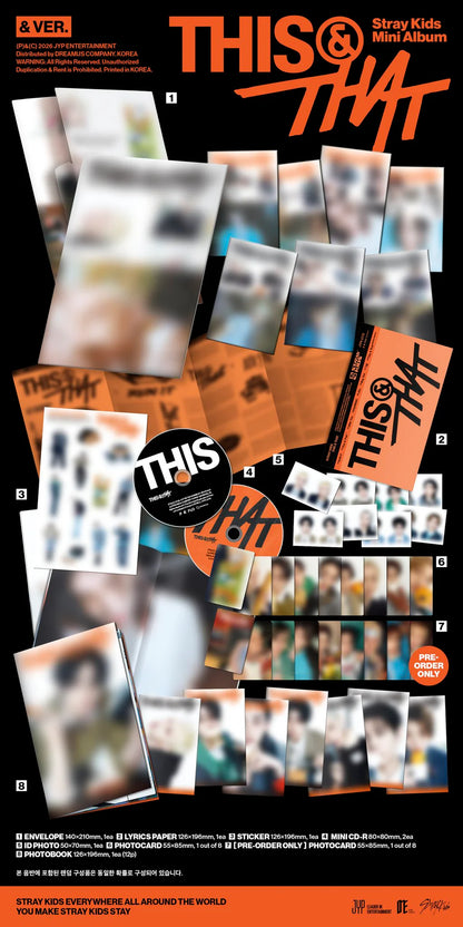 [PRE-ORDER] STRAY KIDS Mini Album 'THIS & THAT' [& VER.]