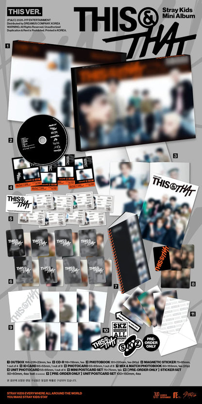 [PRE-ORDER] STRAY KIDS Mini Album 'THIS & THAT' [THIS / THAT VER.]